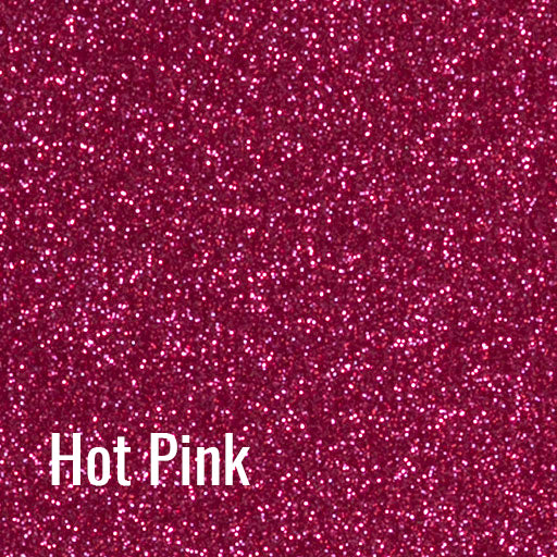 12" Hot Pink Siser Glitter Heat Transfer Vinyl (HTV)