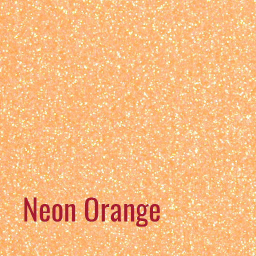 20" Neon Orange Siser Glitter Heat Transfer Vinyl (HTV)