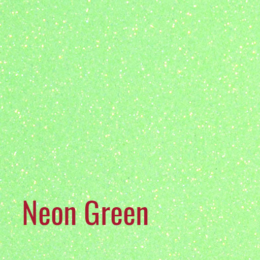 12" Neon Green Siser Glitter Heat Transfer Vinyl (HTV)