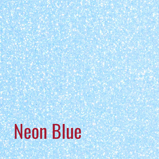 12" Neon Blue Siser Glitter Heat Transfer Vinyl (HTV)