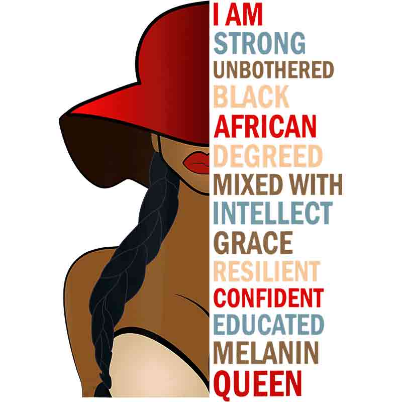 I Am African Confident Queen (DTF Transfer)