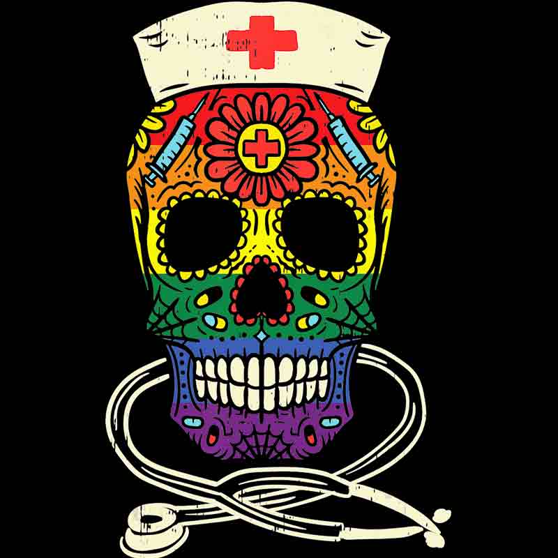 Skull In Nurse 377 (DTF Transfer)
