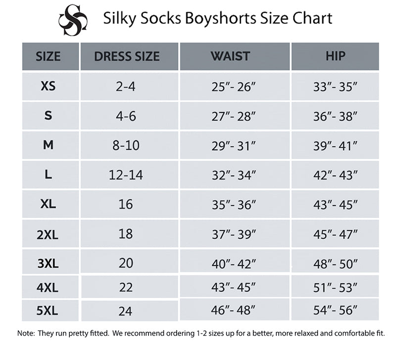 Sublimated Ladies Boyshort Underwear by Silky Socks