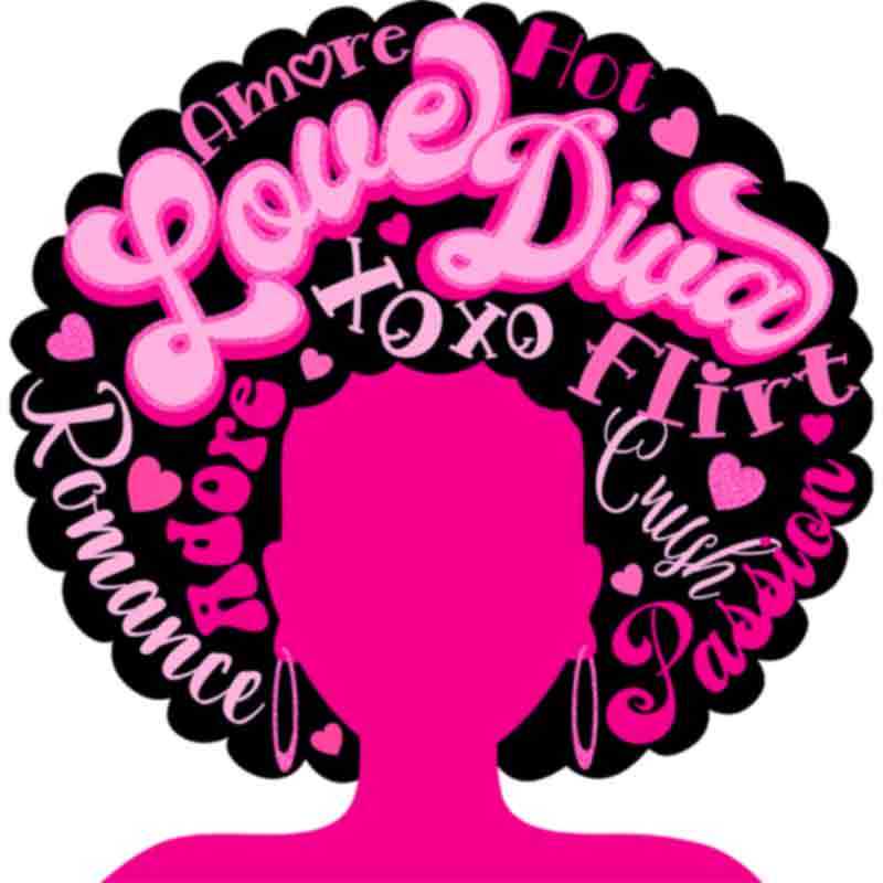 Love Diva Pink Afro (DTF Transfer)
