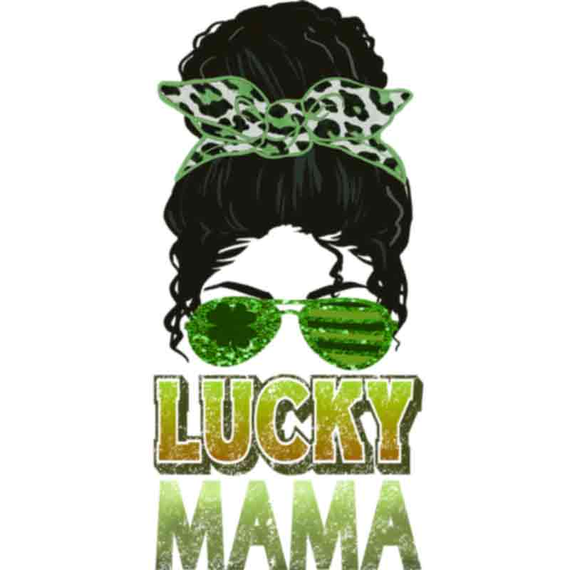 Lucky Mama Messy Bun (DTF Transfer)