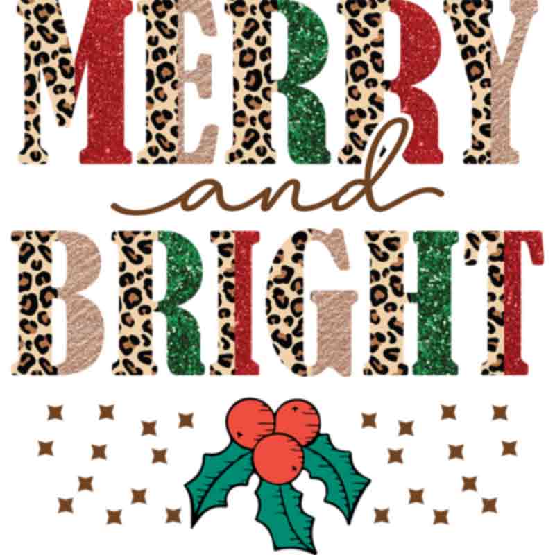 Merry Bright Leopard (DTF Transfer)