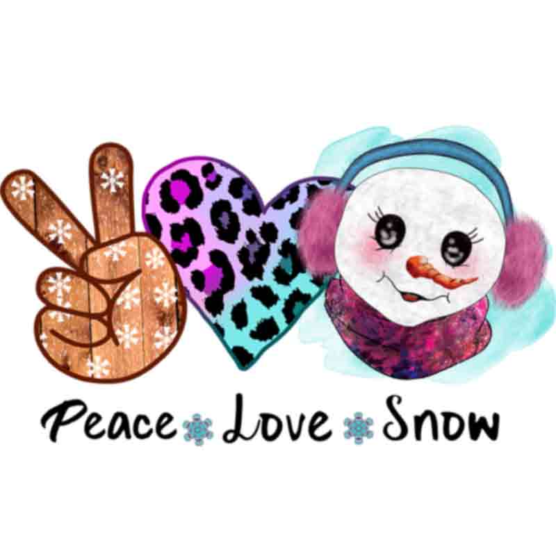 Peace Love Snow (DTF Transfer)