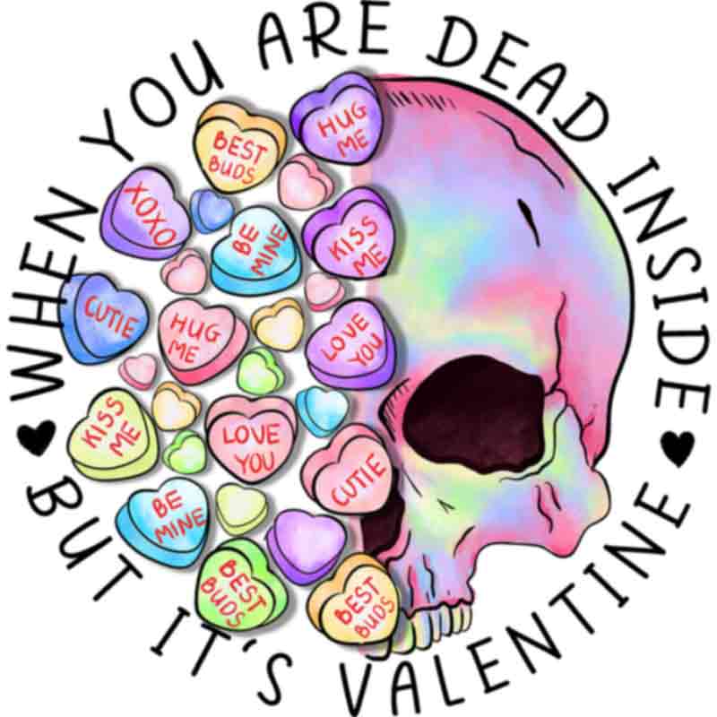 Skull Candy Heart (DTF Transfer)