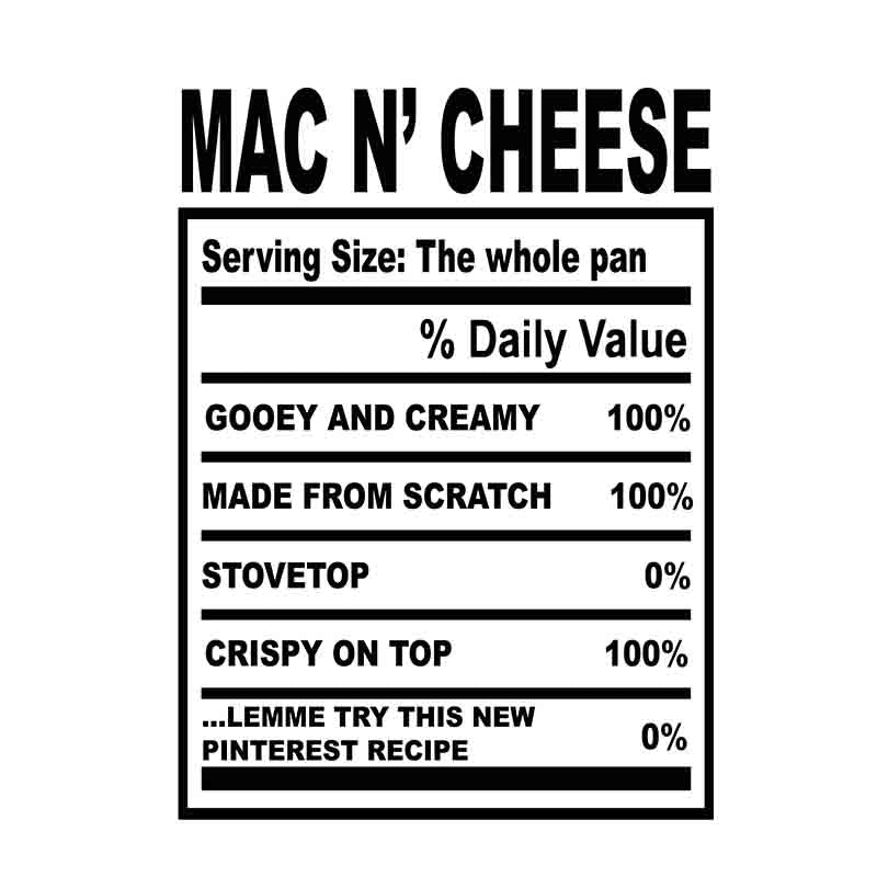 Soul Food Thanksgiving Mac and Cheese  (DTF Transfer)