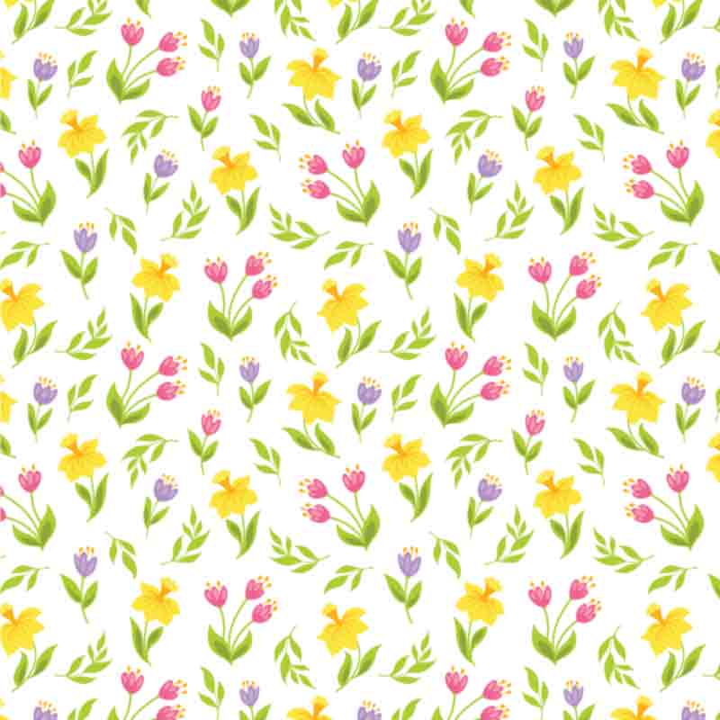 Patrón de primavera - Pascua floral n.° 8 (transferencia por sublimación)