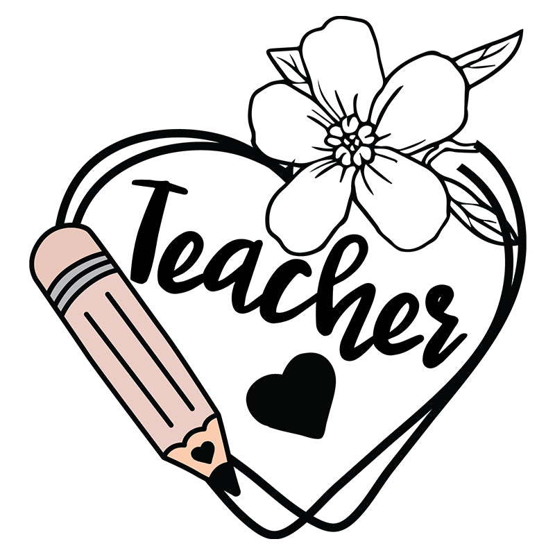 Teacher Heart (DTF Transfer)