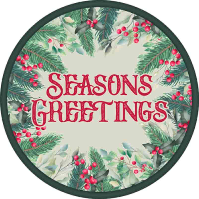 Seasons Greetings Wreath (DTF Transfer)