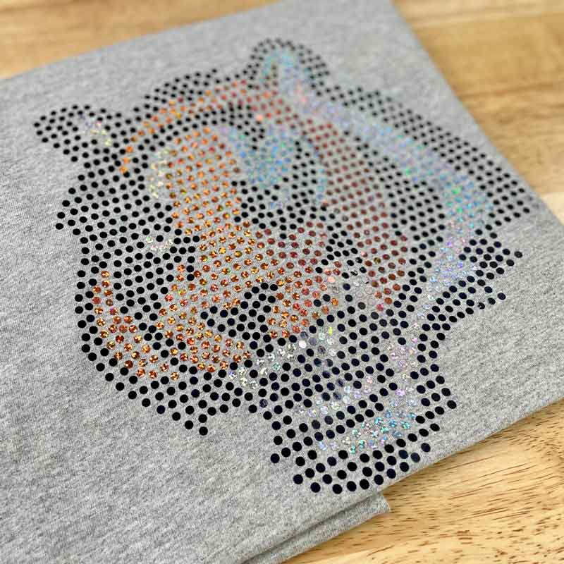 Bengals Holographic Heat Transfer Vinyl (HTV) Faux Rhinestones Kit
