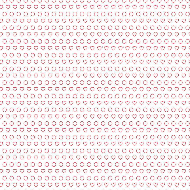 Weihnachtliches Muster mit Kreisen und Herzen – Wärmeübertragungsfolie (HTV)