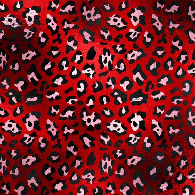 Crimson Leopard Patterned Heat Transfer Vinyl (HTV)