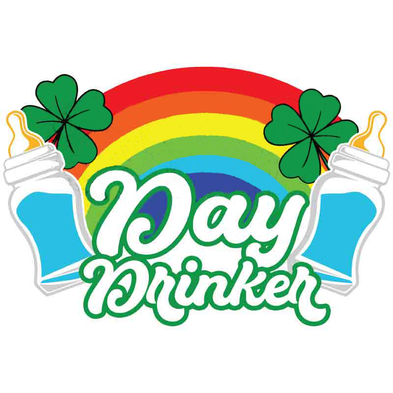Day Drinker with Baby Bottles (St. Patrick's Day) SVG