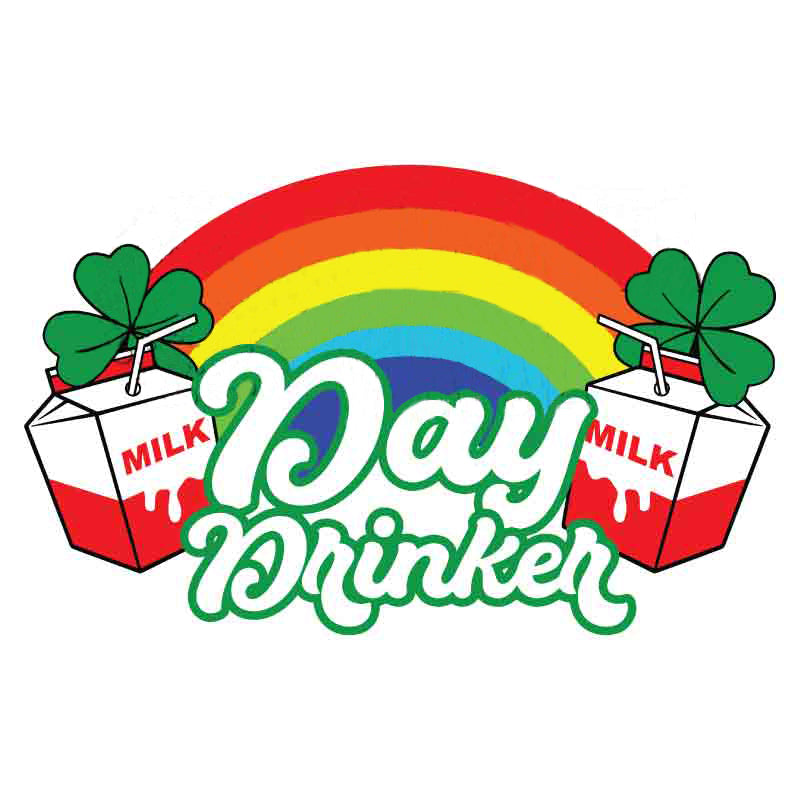 Day Drinker with Red Milk Carton (St. Patrick's Day) SVG