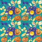 Vintage Halloween #4 Patterned Heat Transfer Vinyl (HTV)