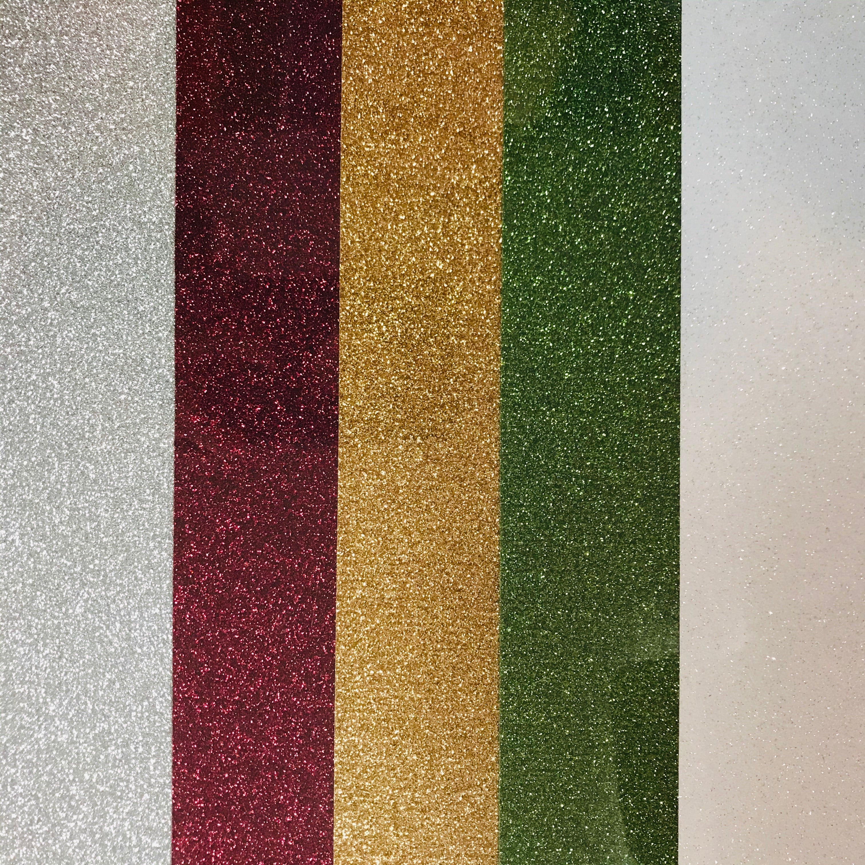 Siser Glitzer-Folien-Transferfolie (HTV) in altmodischen Weihnachtsfarben – Set