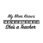 My Mom Knows Everything She's a Teacher SVG