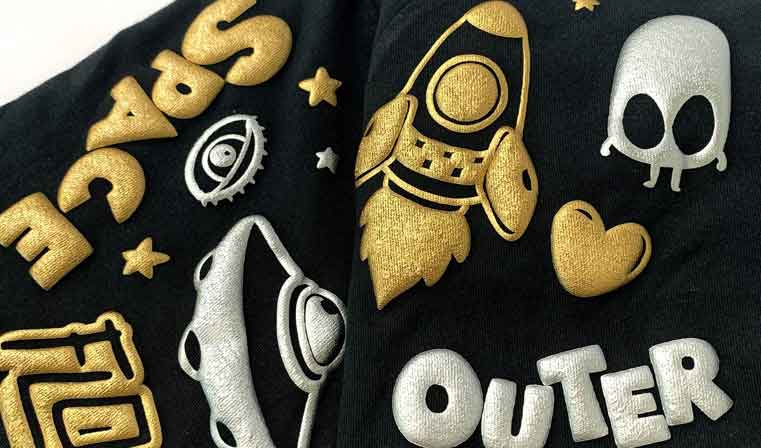 Silver PARART 3D Puff Heat Transfer Vinyl (HTV)