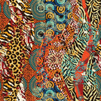 Umoja - African Fabric & Animal Print Patchwork Patterned Adhesive Vinyl