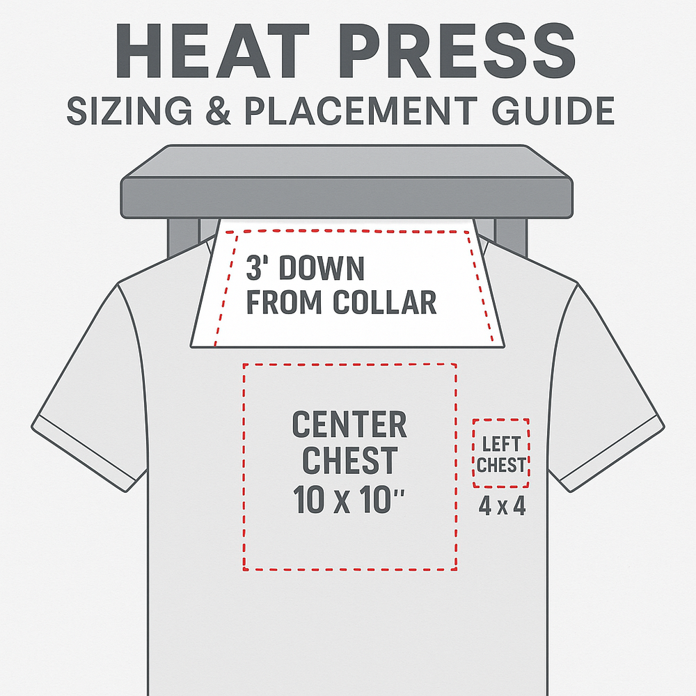 HTV and DTF Sizing and Placement Guidance | Atlanta Vinyl Blog