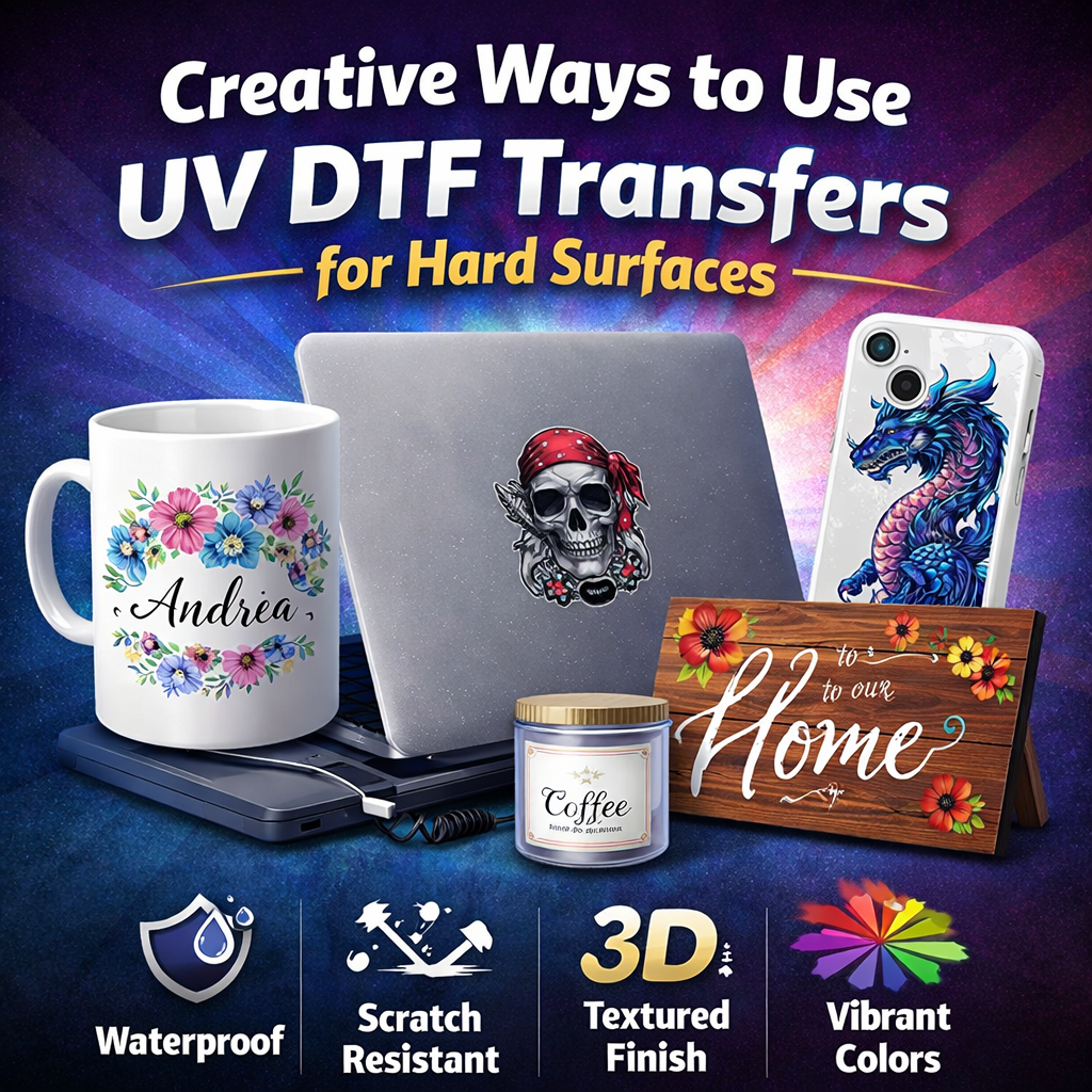 Creative Ways to Use UV DTF Transfers for Hard Surfaces | Atlanta Vinyl ...
