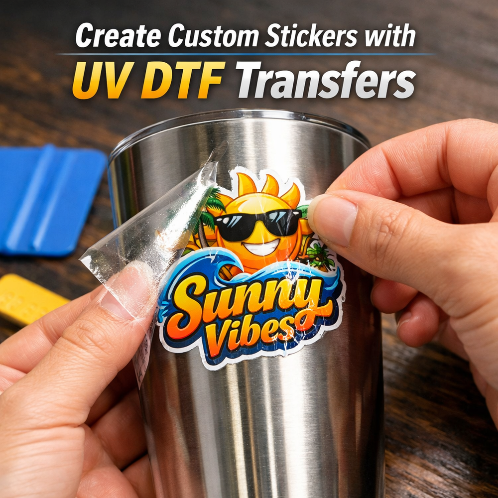 How to Create Custom Stickers with UV DTF Transfers | Atlanta Vinyl Blog