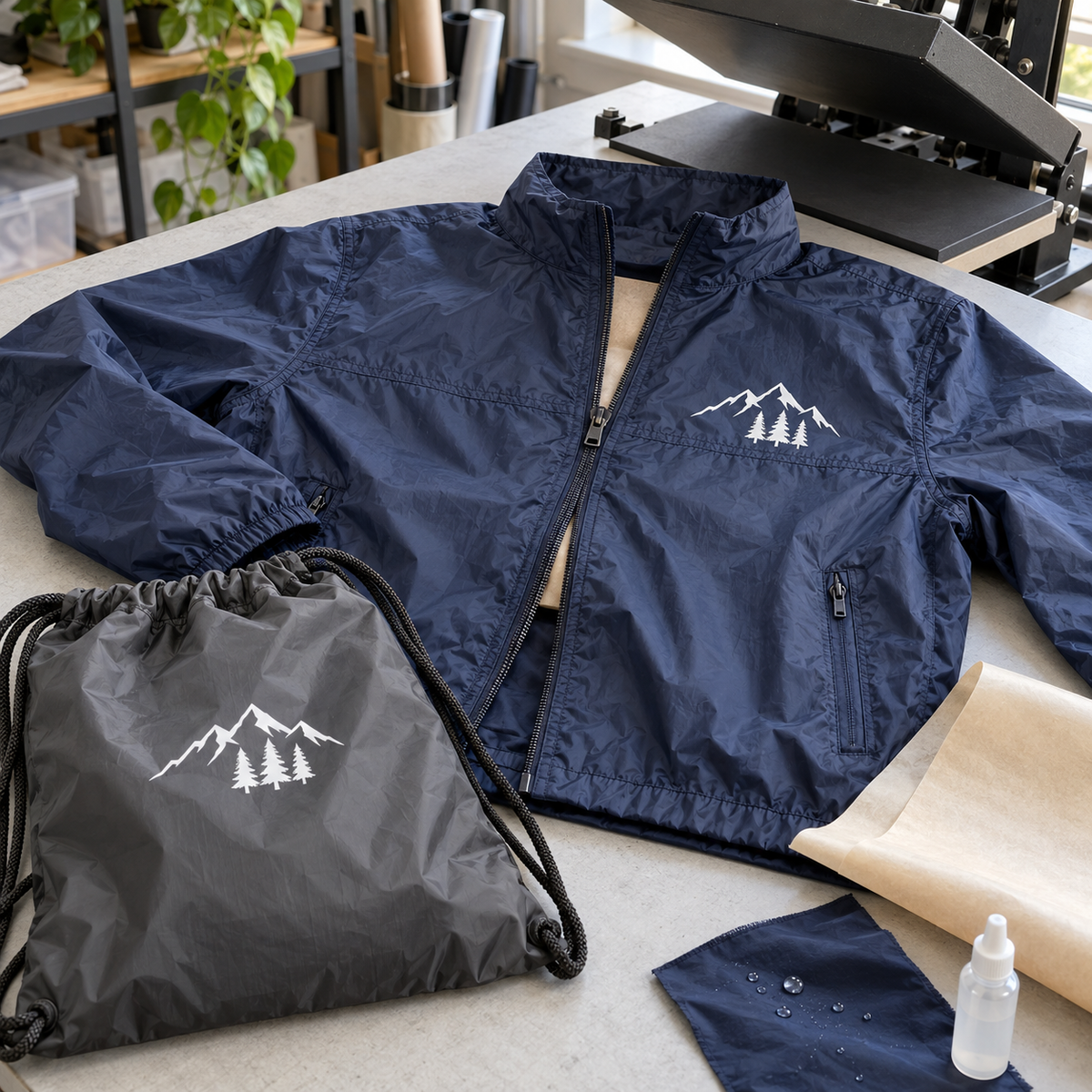 How to Press HTV on Nylon Jackets, Bags, and Umbrellas