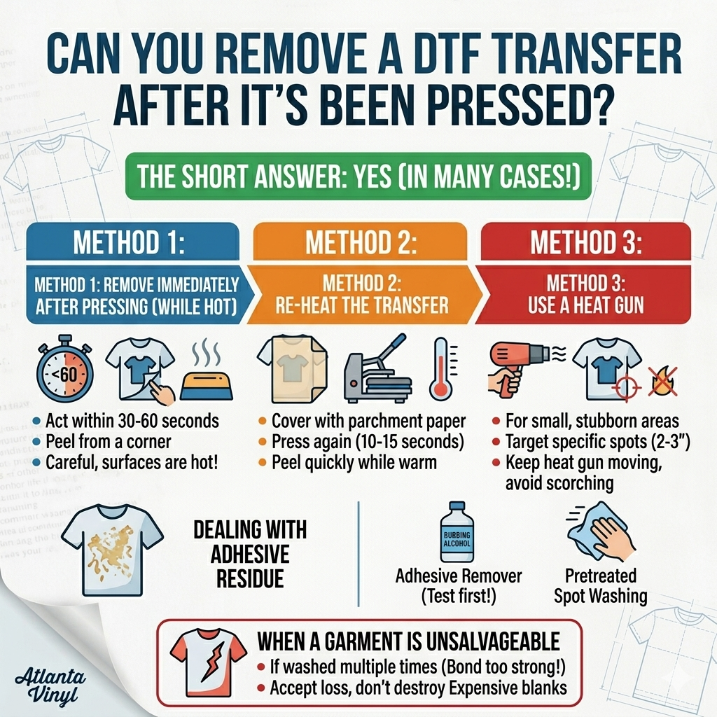 How to Remove a DTF Transfer — Can You Undo a Bad Press