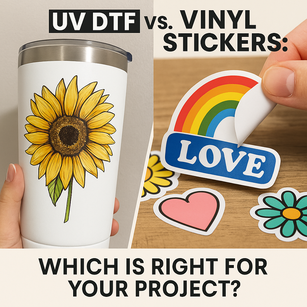 UV DTF vs. Vinyl Stickers: Which is Right for Your Project?