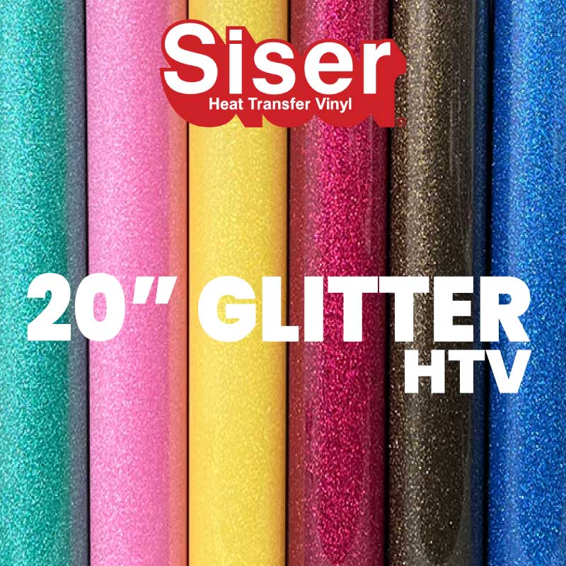 20″ Siser Glitter Heat Transfer Vinyl Collection