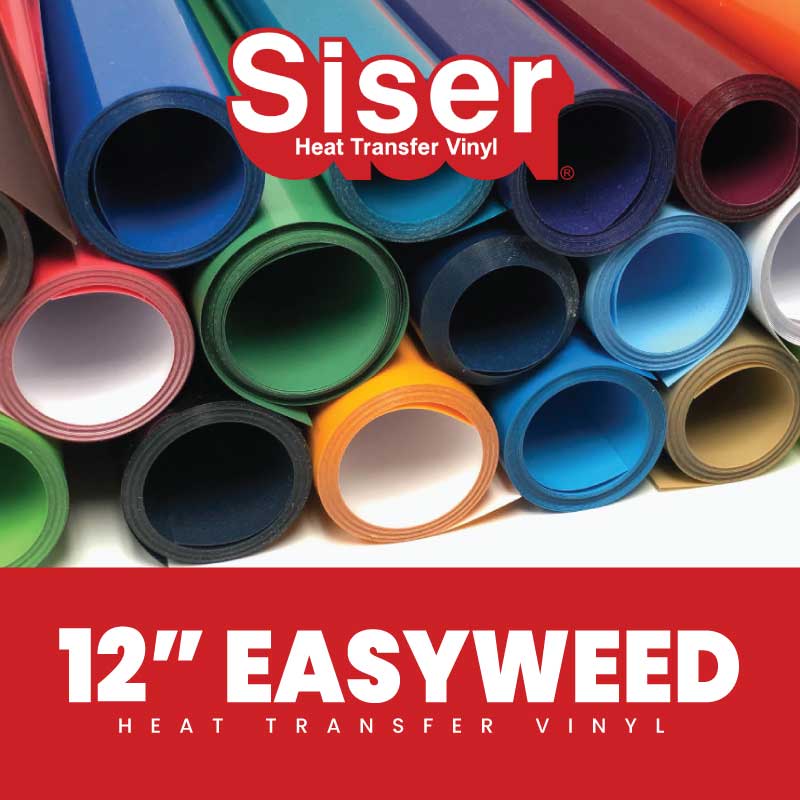 SISER EasyWeed Heat Transfer Vinyl Tshirt /Textile Thin HTV 12 x 60 (5ft)