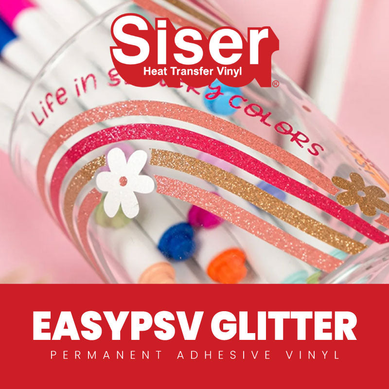 Siser EasyPSV Glitter Permanent Vinyl by Avery Dennison