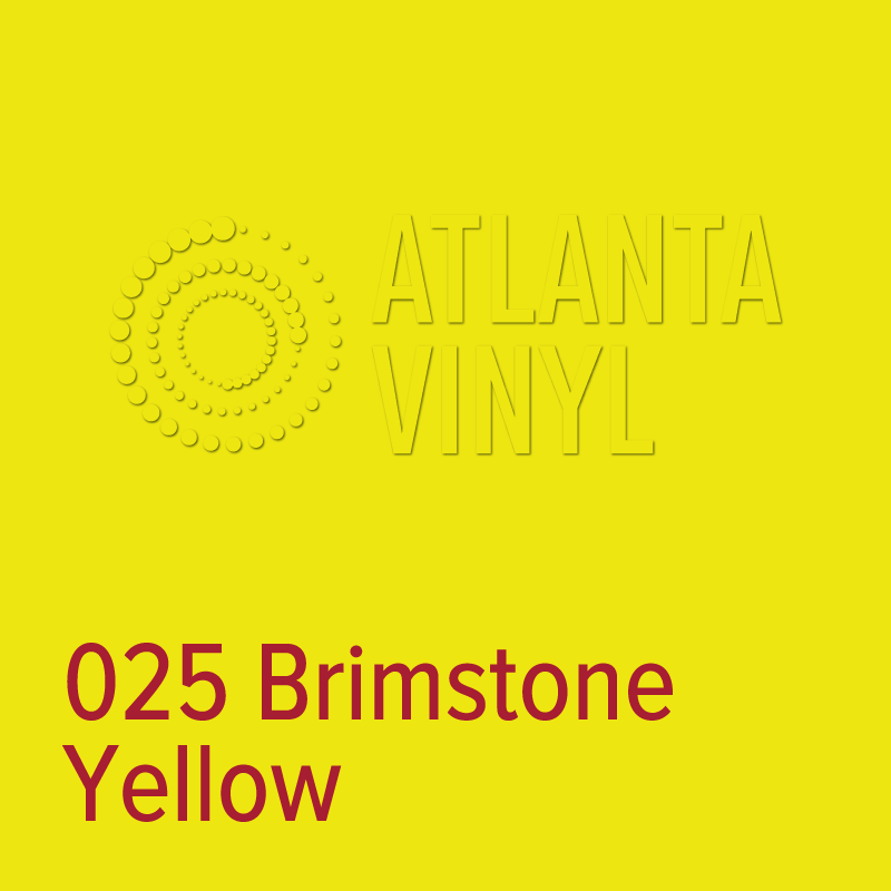 025 Brimstone Yellow Oracal 651 Adhesive Vinyl 24" Wholesale Bulk Roll