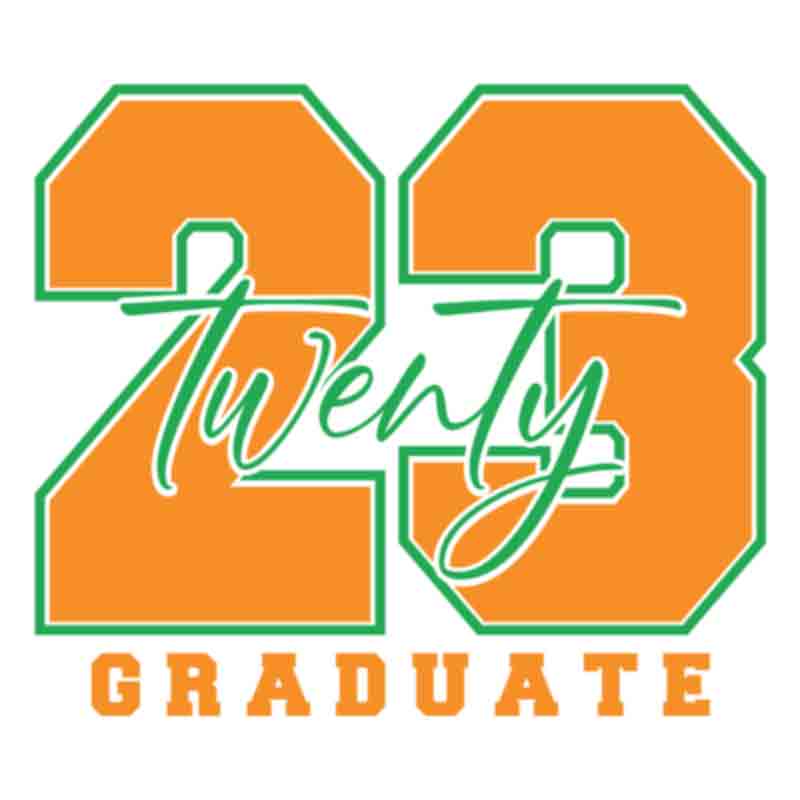 Twenty 23 Graduate Orange Green (DTF Transfer)