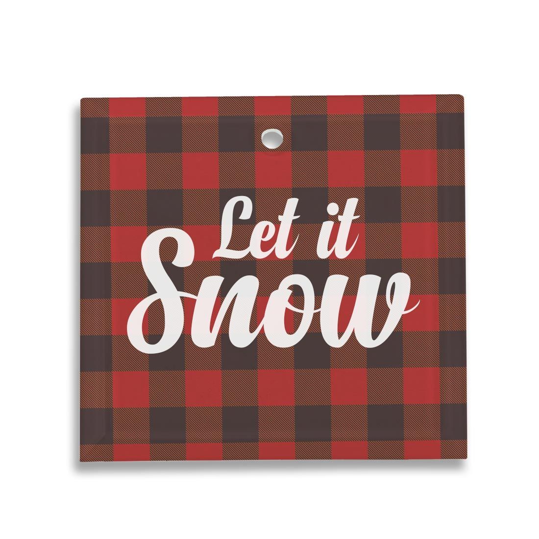 Glass Sublimation Holiday Ornament - 3.5" - 8/Pack