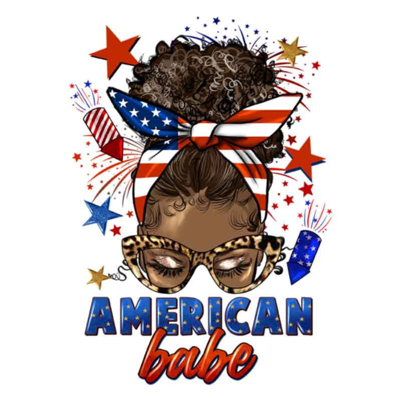 American Babe (Afro American) (DTF Transfer)
