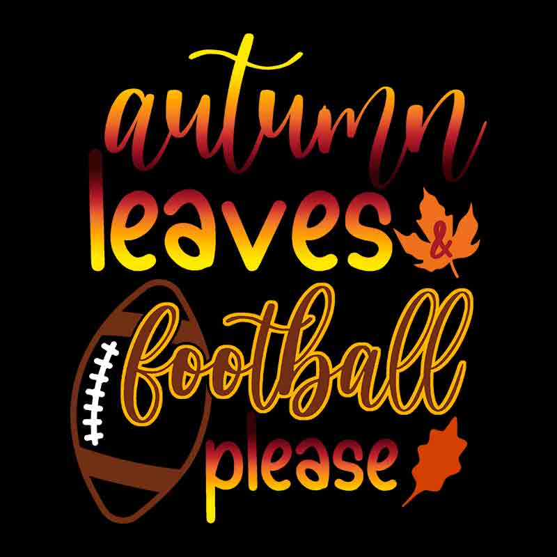 Autumn Leaves Football Please (DTF Transfer)
