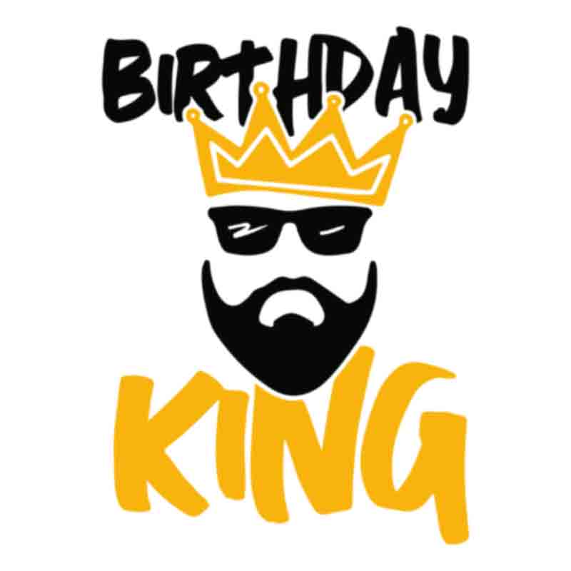 Birthday King Black (DTF Transfer)