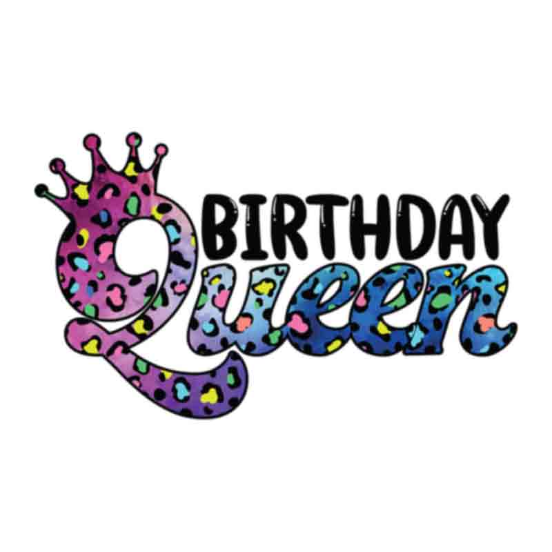 Birthday Queen Leopard (DTF Transfer)