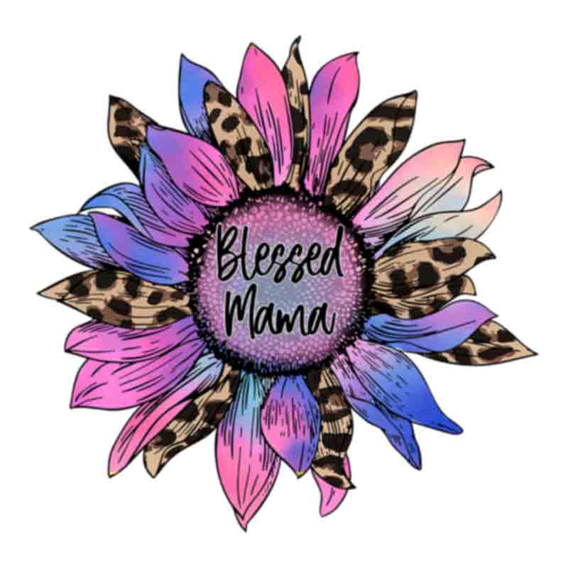 Blessed Mom Sunflower Leopard (DTF Transfer)