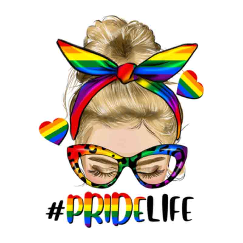 Blonde Messy Bun Pride Life (DTF Transfer)