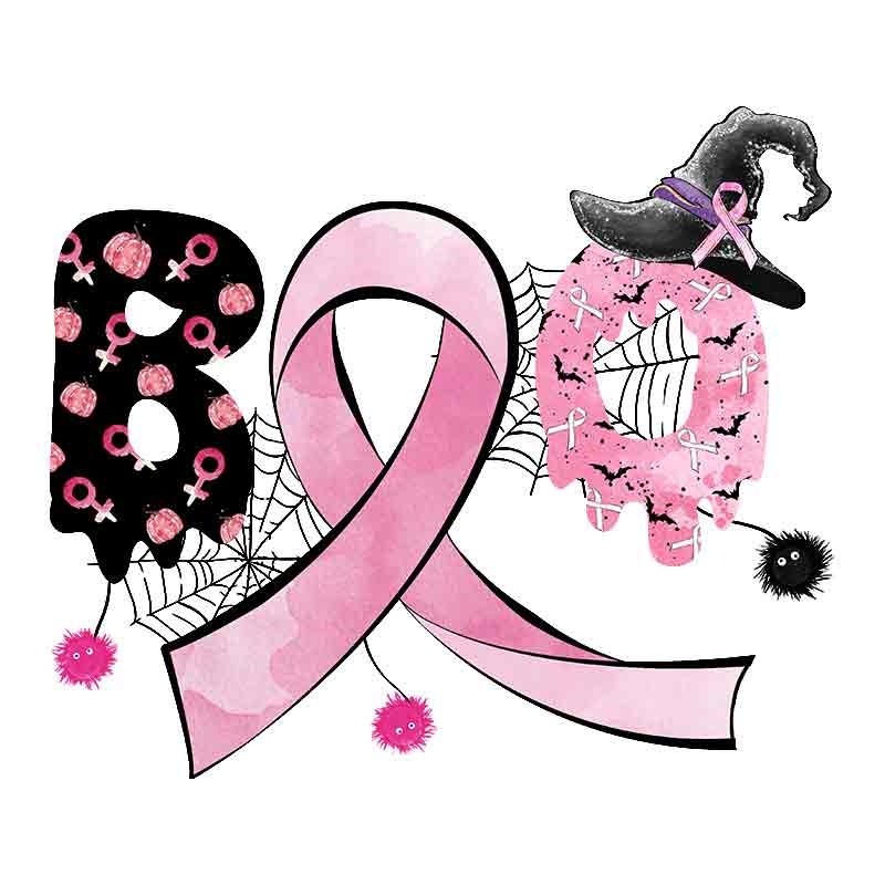 Breast Cancer Awareness - Boo Ribbon (DTF Transfer)