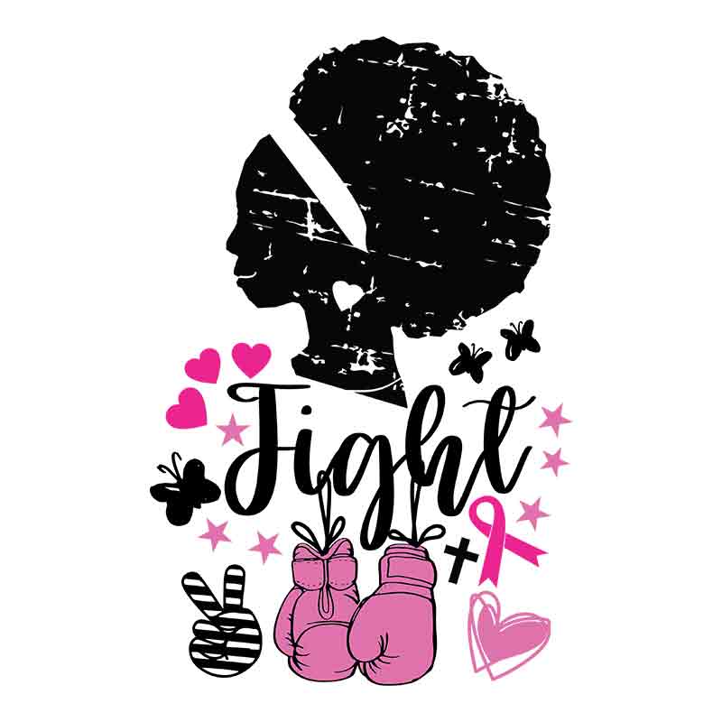 Breast Cancer Awareness - Fight #1 (black) (DTF Transfer)