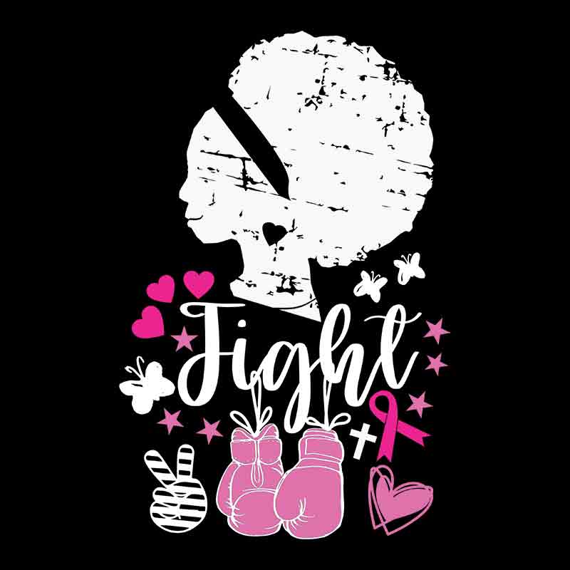 Breast Cancer Awareness - Fight #1 (white) (DTF Transfer)