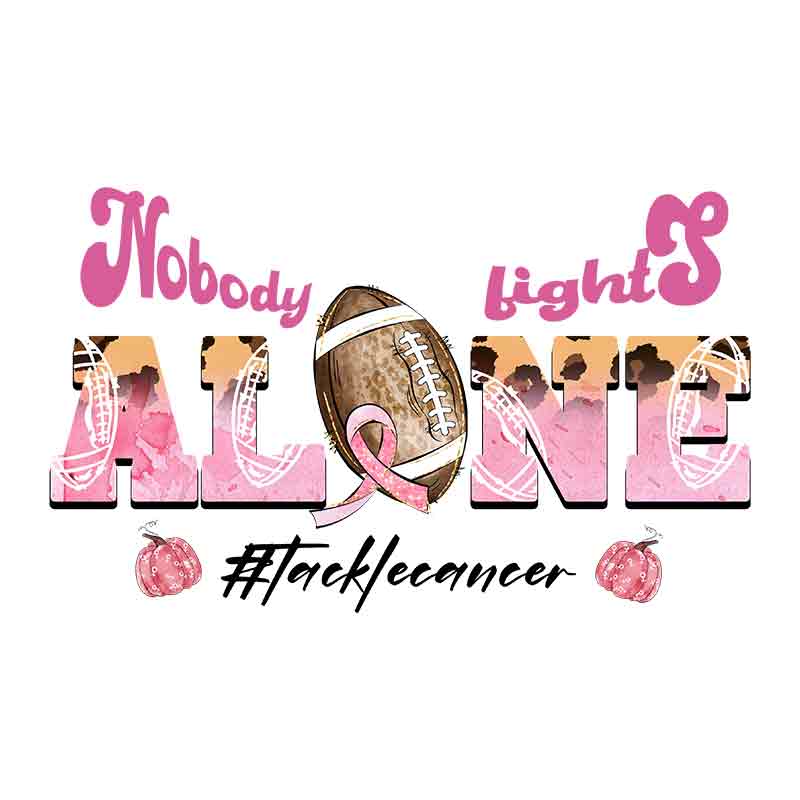 Breast Cancer Awareness - Nobody Fights Alone Football (DTF Transfer)