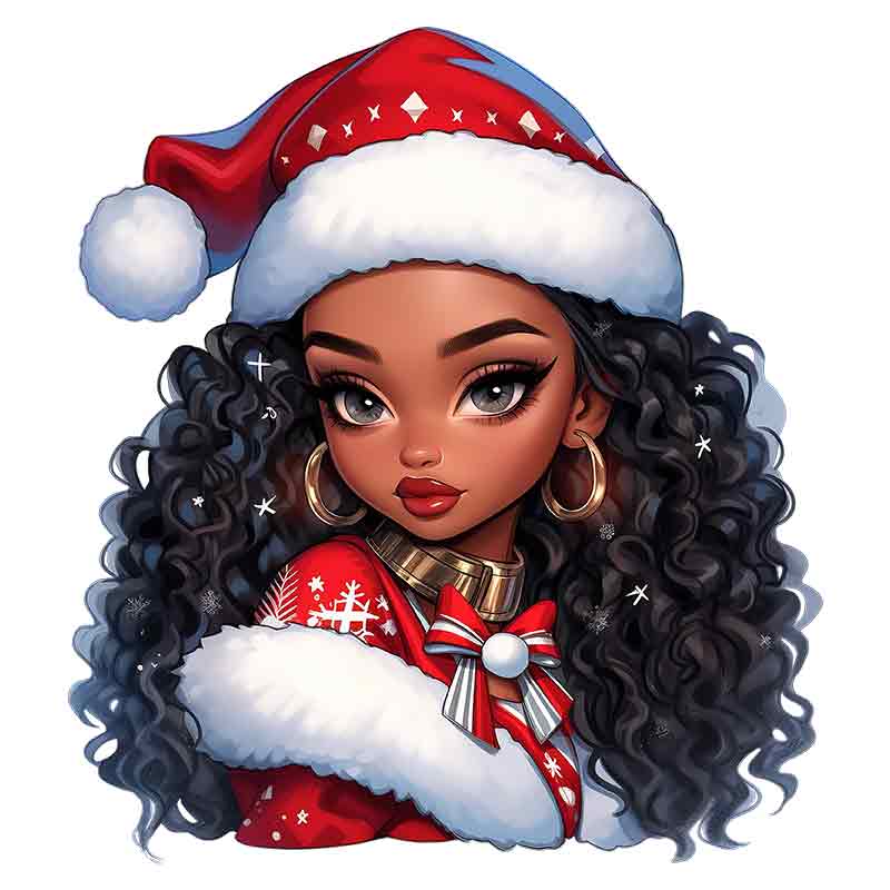 Christmas Black Girl (DTF Transfer)