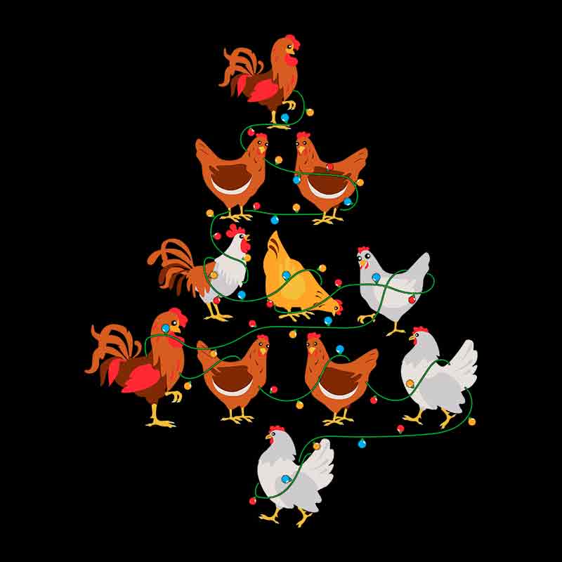 Pets - Christmas Hens (DTF Transfer)
